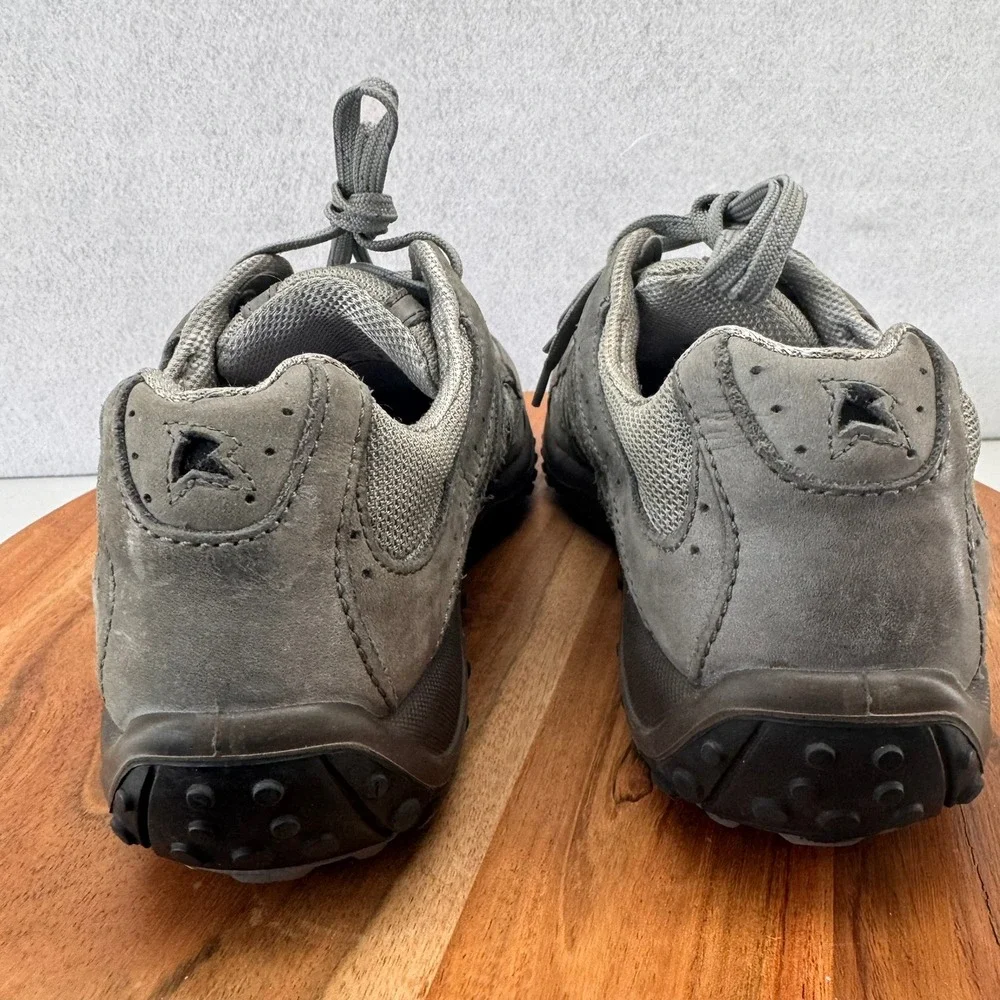 Ecco Gray Leather Mesh Hiking Trail‎ Walking Shoes Comfort Size 39 US 8.5